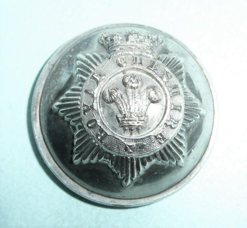 Royal Cheshire Militia Officers Silver Plated Large Pattern Button
