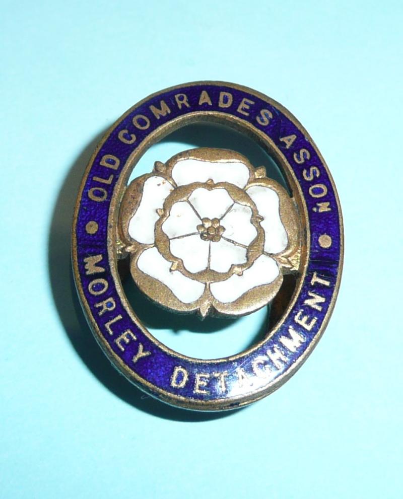 Old Comrades Association (OCA) Morley (Yorkshire) Detachment Enamel and Gilt Brass Lapel Buttonhole Badge