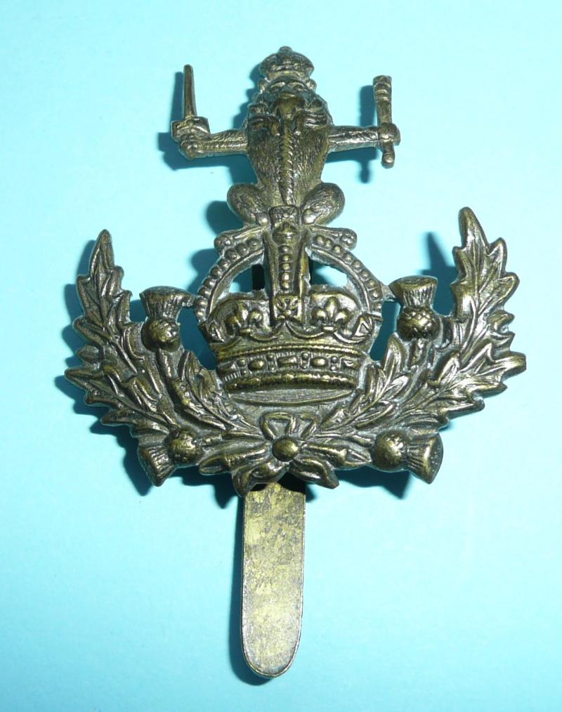 Queen's Own Royal Glasgow Yeomanry Gilding Metal Cap Badge