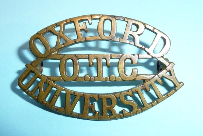 Oxford OTC Officer Training Corps One Piece Brass Shoulder Title