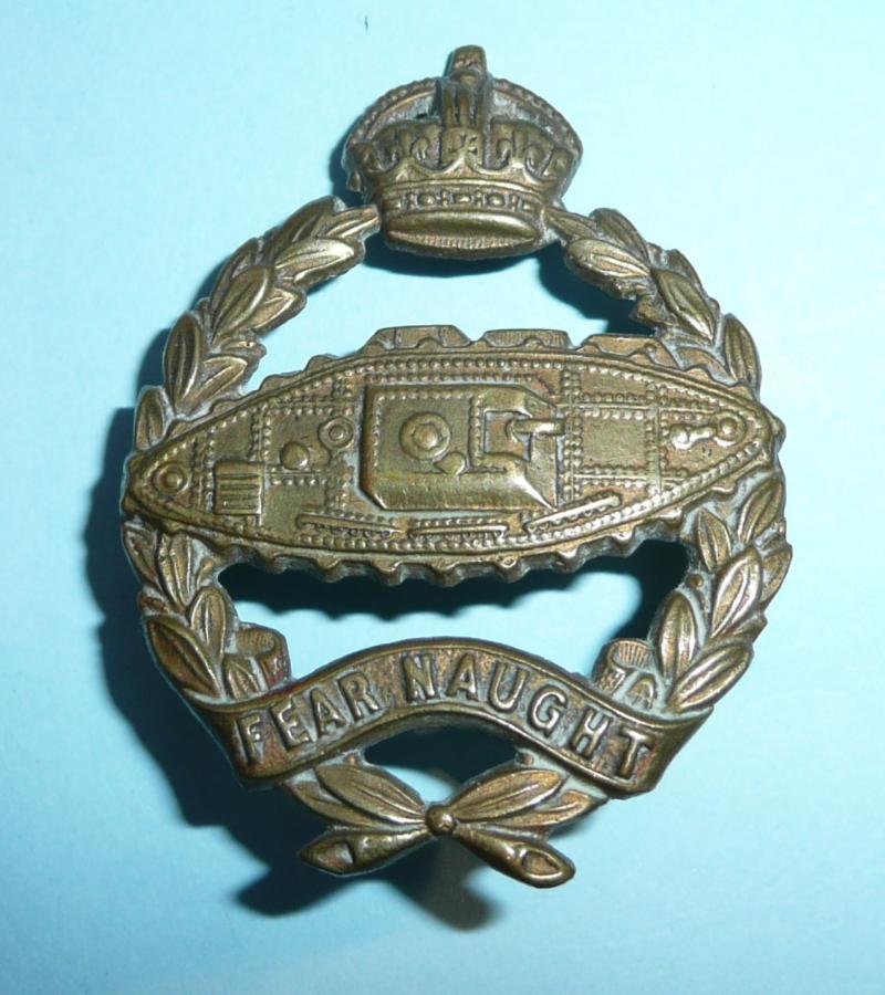 RTR Royal Tank Regiment Cast Brass Collar Badge as worn by Band