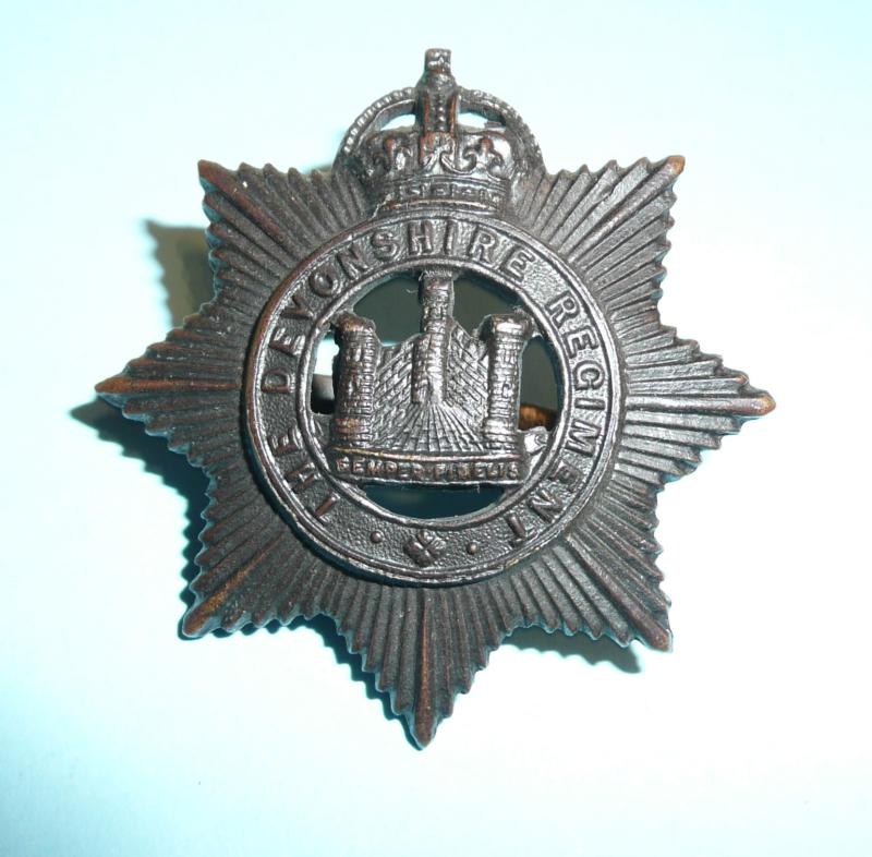 The Devonshire Regiment Officer's OSD Bronze Cap Badge - Blades