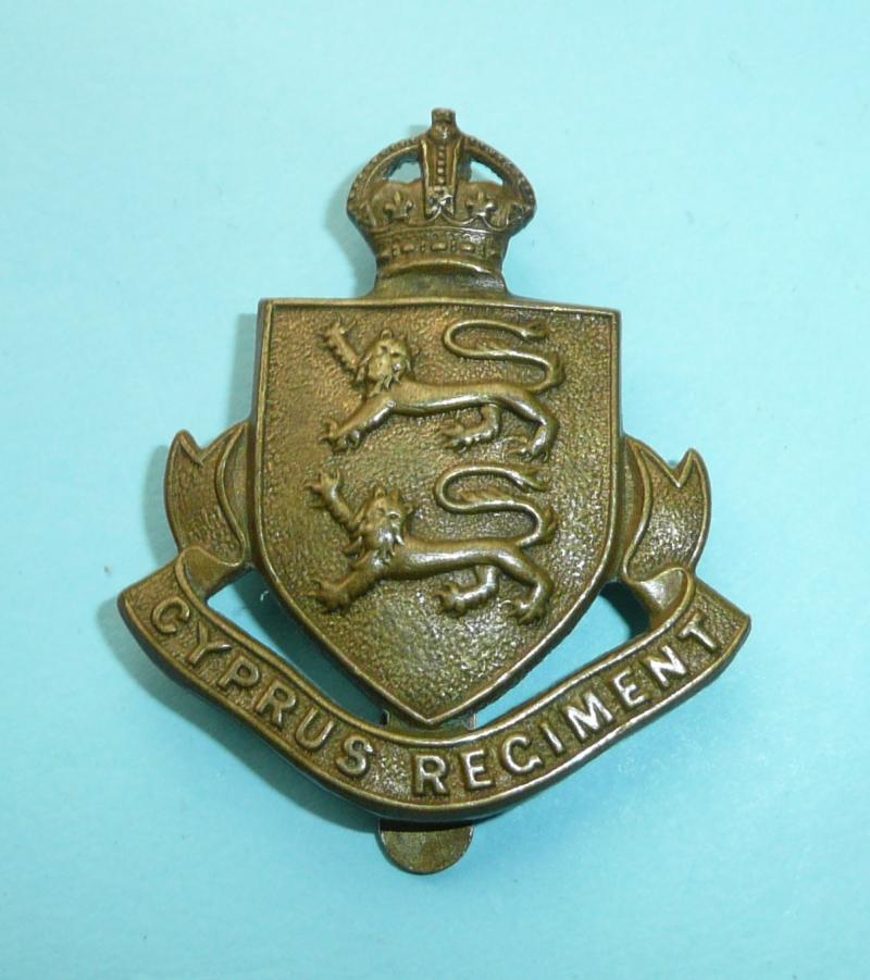 WW2 Cyprus Regiment Other Ranks Brass Cap Badge