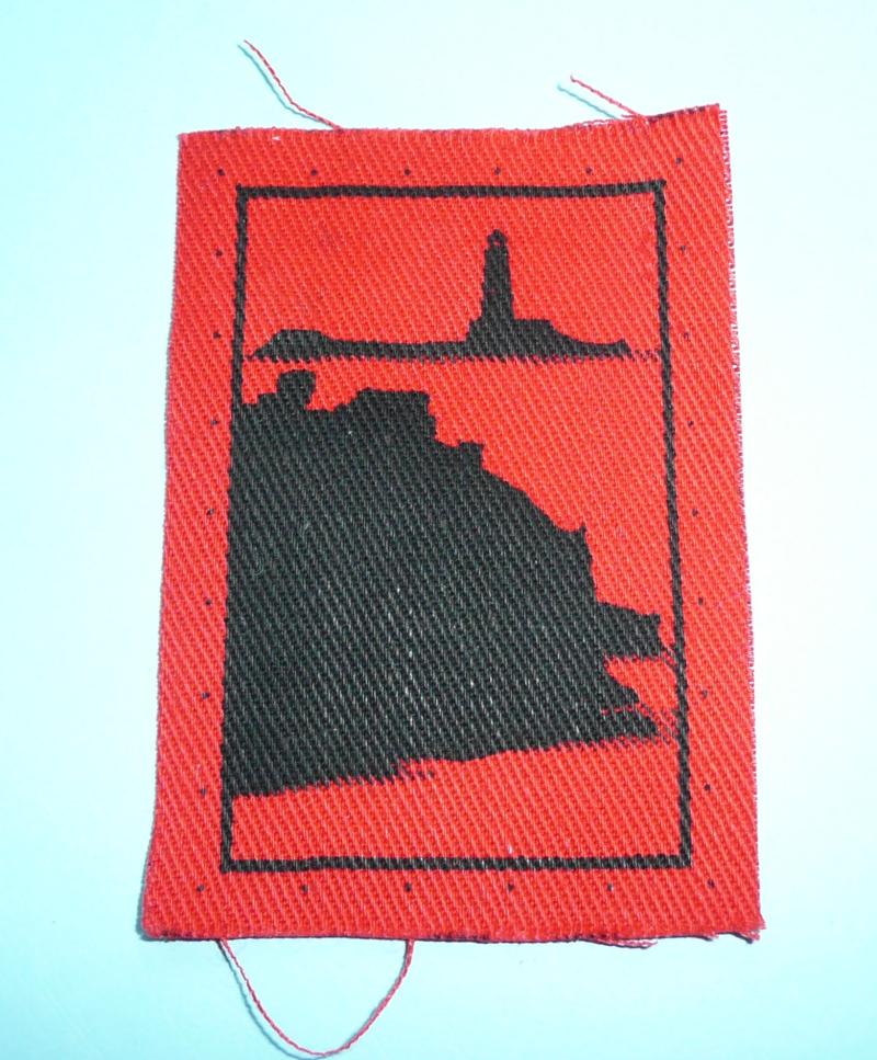 WW2 12th Cornwall (Land's End) Battalion Home Guard (HG) Printed Formation Sign, Flash Patch Designation Badge