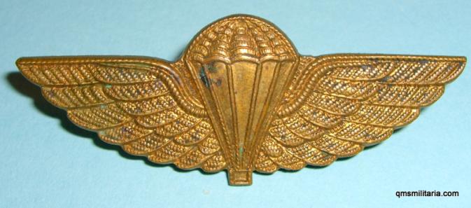 Special Air Service SAS Tropical Issue Brass Qualified Parachutist Wing, c1956