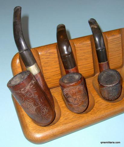 Solid Oak Pipe Rack  - to display your Boer War Pipe Collection perhaps!