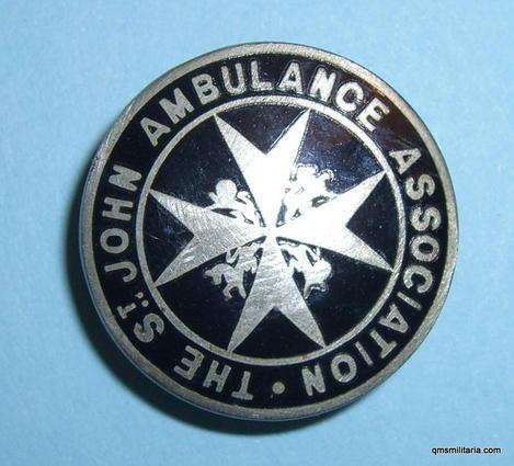 St John Ambulance Association White metal and enamel lapel badge