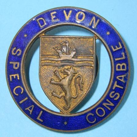 Devon Devonshire Special Constable Constabulary Buttonhole Lapel Badge