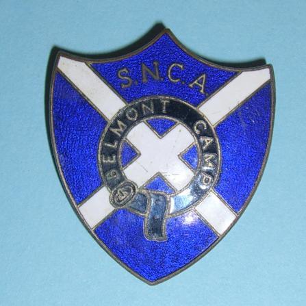 Scottish SNCA Belmont Camp Enamel Brooch Pin
