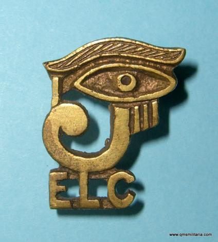 Scarce WW1 Egyptian Labour Corps ( ELC ) Cap / Collar Badge