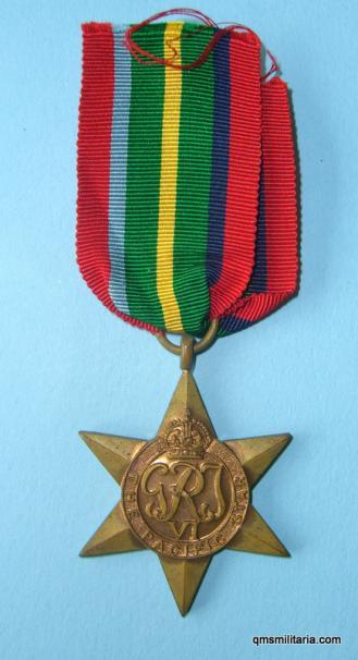 WW2 Pacific Campaign Star awarded to British Forces for service in Malaya, Singapore and the Pacific Ocean