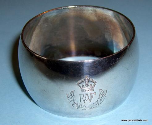 Royal Air Force Silver Plated Napkin Ring - For fine dining in the Mess !