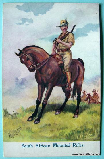 WW1 Art Postcard  - South African Mounted Rifles - Slouch Hat