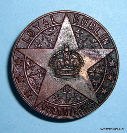 Scarce WW1 era Loyal Dublin Volunteers ( LDV ) Bronze Buttonhole Lapel Badge