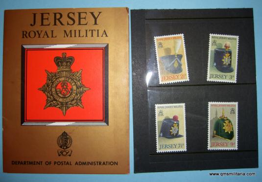Jersey Presentation Pack - 1972 - Royal Militia Headdress stamps