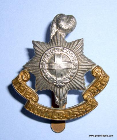 Royal Sussex Regiment Other Rank's Bi-metal Cap Badge