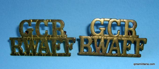 Gold Coast Regiment R.W.A.F.F. Pair of Gilt Officer's Shoulder Titles