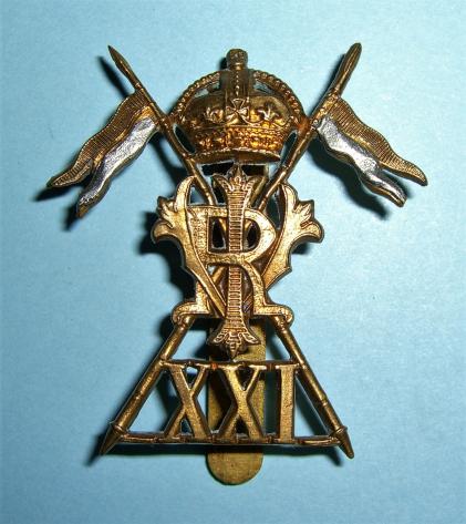 21st ( Empress of India's ) Lancers Other Ranks Bi-Metal Cap Badge