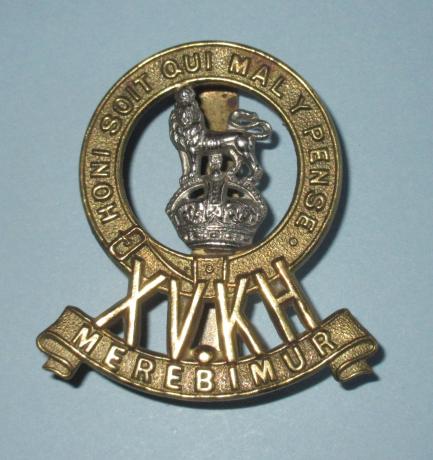 15th ( King's ) Hussars Other Ranks Bi-Metal Cap Badge
