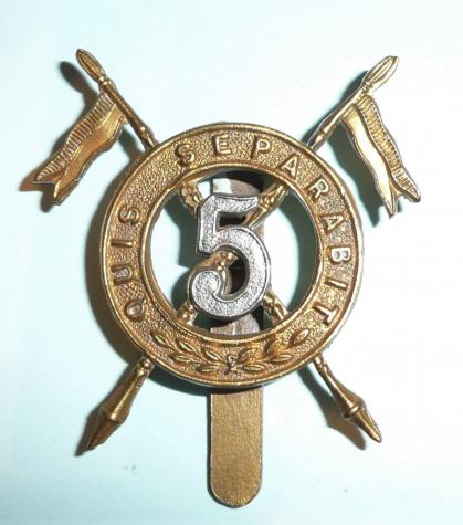 The 5th ( Royal Irish ) Lancers Other Ranks Bi-metal Cap Badge