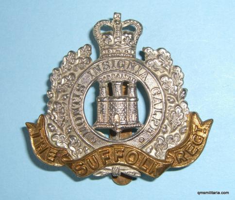 The Suffolk Regiment QEII issue Other Ranks Bi-metal Cap Badge, post 1952