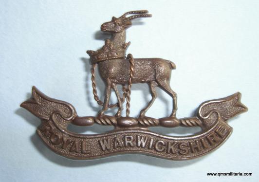 Royal Warwickshire OSD Officers Bronze Collar Badge