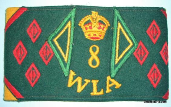 WW2 Women's Land Army WLA Arm Brassard Cloth - Extremely Rare 9,5 Year Service Version