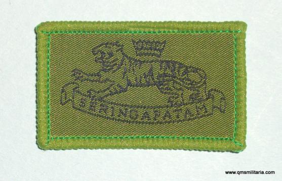 38 Seringapatam Battery 40th Regiment of Royal Artillery cloth formation flash / sign
