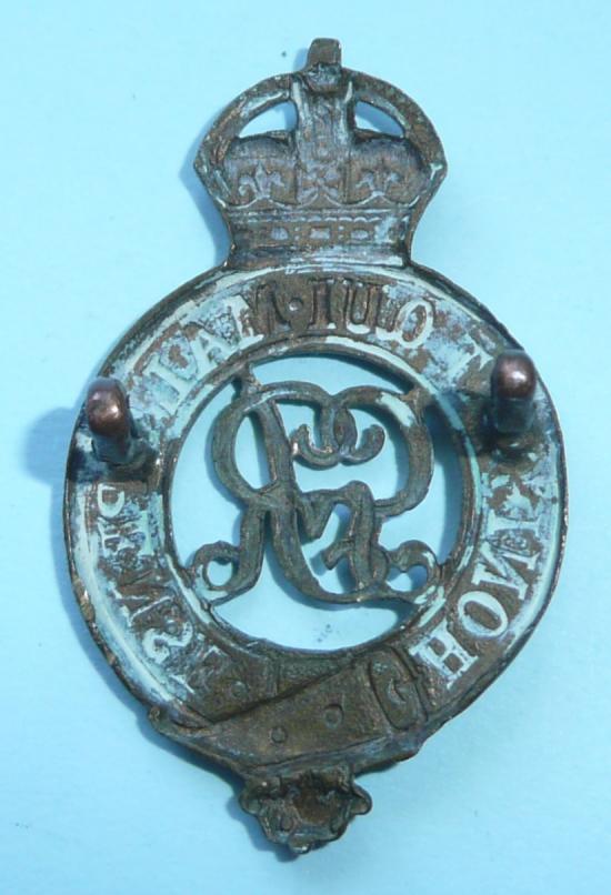 Household Cavalry Other Ranks Forage Cap Badge GV Cypher