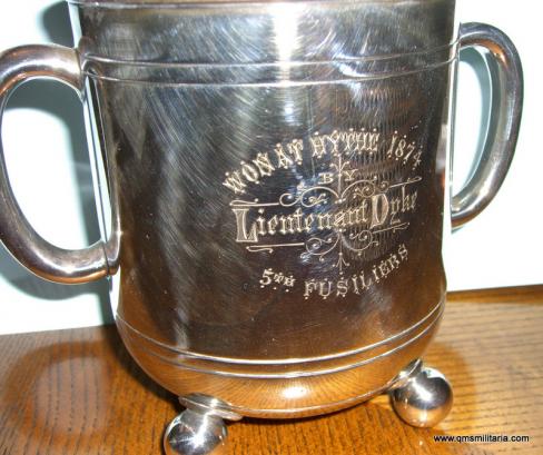 Silver Plated Shooting Trophy to Lieutenant-Colonel G. Hart Dyke, 5th ( Northumberland ) Fusiliers, Commanded 2nd Battalion, 1896 - 1898.