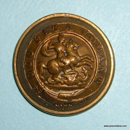 Northumberland Fusiliers ( NF ) Victorian Officers Large Pattern Gilt Button - Hawkes & Co, pre 1904