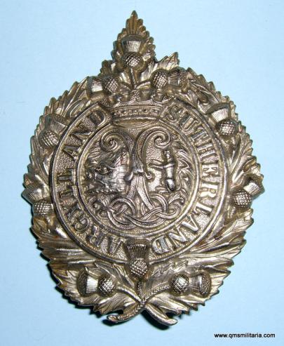 Victorian / Edwardian Argyll & Sutherland Highlanders ( A&SH ) Other Rank's Pagri Badge