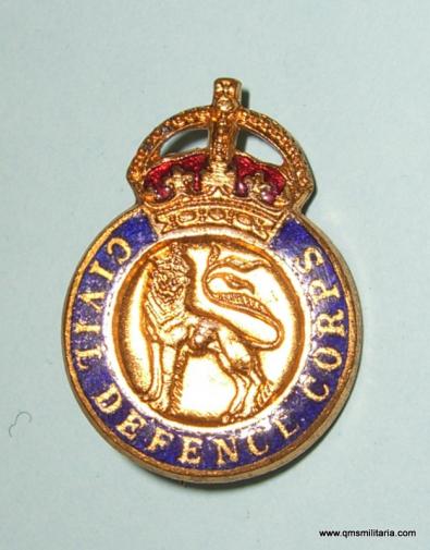Post WW2 Civil Defence Corps, Lady Volunteer Home Front Badge by Firmin, 1949 - 1952