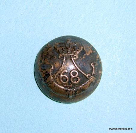 68th Light Infantry Regiment ( Later 1st Battalion Durham Light Infantry ( DLI )) Napoleonic Officers Period Open Backed Coatee Button