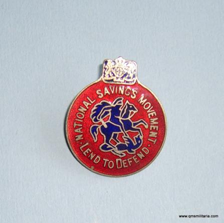 WW2 Home Front National Savings Enamel Lapel Badge