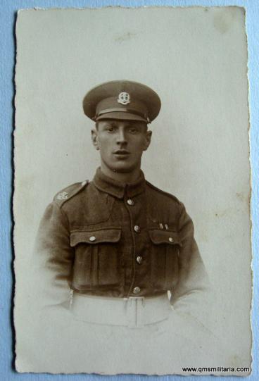 Scarce Original WW1 Black & White Postcard - Private Soldier 23rd Battalion ( 2nd Football Battalion  ) The Middlesex Regiment