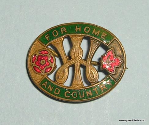 Early Brass and Enamel Women's Institute Pin Lapel Badge Brooch