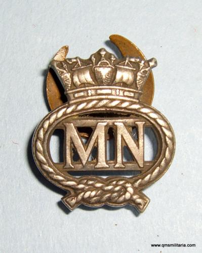 WW2 official issue Mercantile Marine / Merchant Navy Mufti Silver Lapel Badge