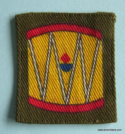 WW2 Printed 45th ( West Country )  Infantry Division Formation Sign - Drakes Drum