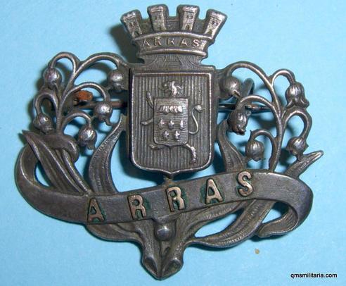 WW1 Souvenir Arras French Town Battle Badge Pin Brooch Badge