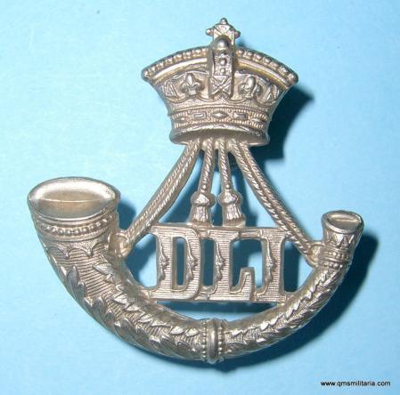 Durham Light Infantry ( DLI ) Victorian Pattern Other Rank's White Metal Cap Badge