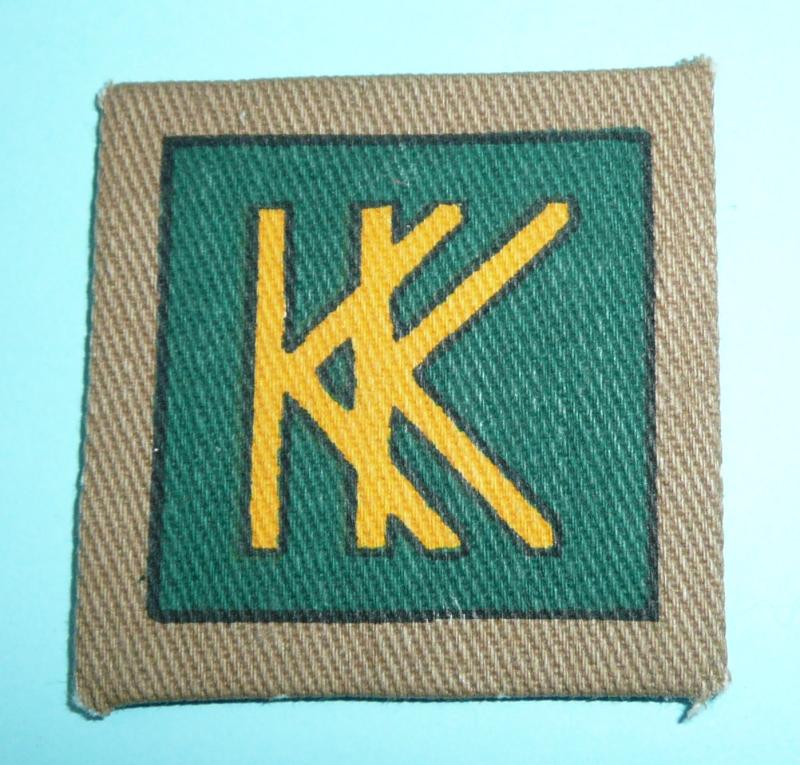 British Army - 49th Infantry (Fusilier) Brigade  (Kenya & Korea) 1950s Printed Formation Sign Flash Designation Arm Patch Badge