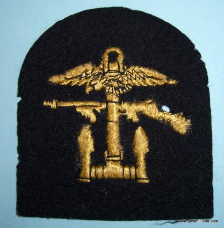 Combined Operations Tombstone Style Embroidered Cloth Arm Badge as worn by Naval personnel