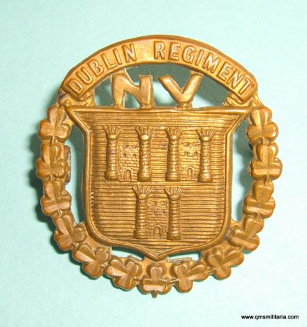 City of Dublin Regiment, Irish National Volunteers Brass Cap Badge, c 1913 - 1918