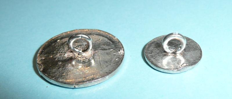 6th Gurkha ( Queen Elizabeths Own ) Rifles Set of two Unmarked Silver Mufti Blazer Buttons (QEII crowns)