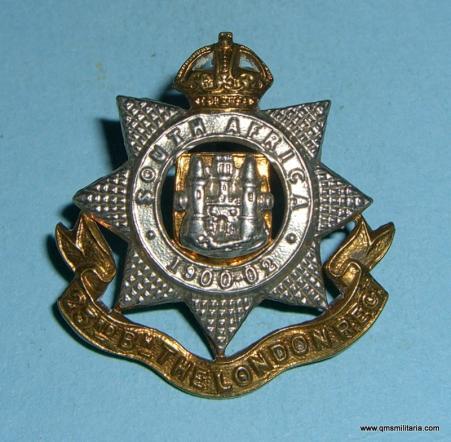 23rd County of London Regiment Bi-metal Collar Badge, King' s Crown