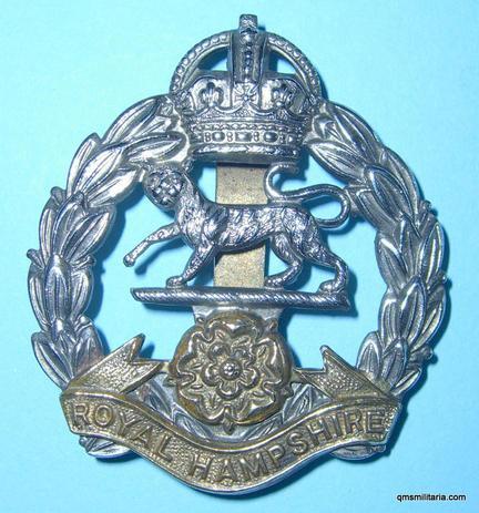 Royal Hampshire Regiment Bi-Metal Cap Badge, 1946-1953