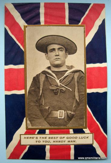 Original WW1 Patriotic Postcard - the Handy Man ( Royal Navy )