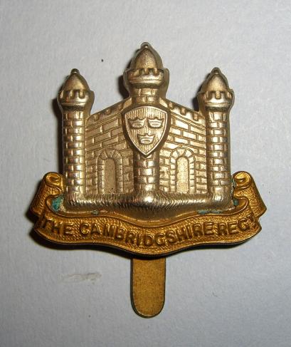 Cambridgshire Regiment Bi-Metal Cap Badge ( without the E )