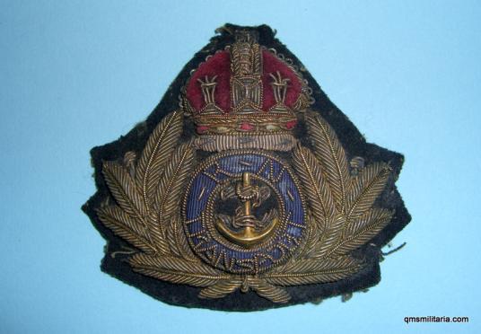 WW1 Royal Naval Transport Service Officer Bullion Cap Badge